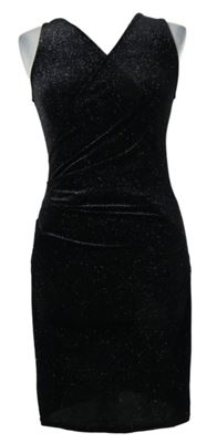 Dámské černé třpytivé sametové šaty Diva 