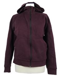 Dámská vínová propínací mikina s kapucí Adidas 