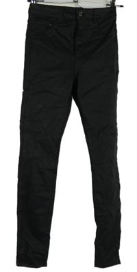 Dámské černé potažené skinny kalhoty H&M
