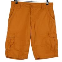 Pánské oranžové plátěné kraťasy s kapsami Jean Pascale vel. 32