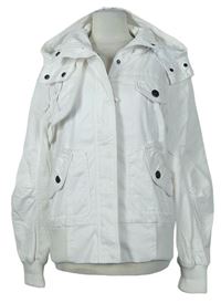 Dámská bílá plátěná podzimní bunda s kapucí Vero Moda 