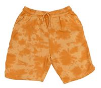Oranžové teplákové kraťasy s flíčky Primark