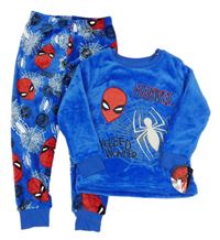 Modré chlupaté pyžamo se Spidermanem zn. Marvel