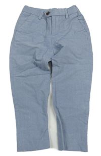 Světlemodré plátěné chino kalhoty H&M