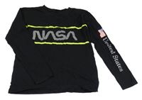 Černé triko s potiskem Nasa 
