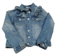 Modrá riflová bunda s volánkem Matalan