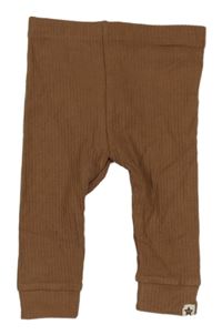 Hnědé žebrované legíny F&F