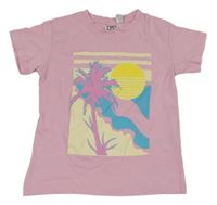 Světlerůžové tričko s obrázkem L&D