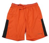 Červeno-černí sportovní kraťasy Kipsta