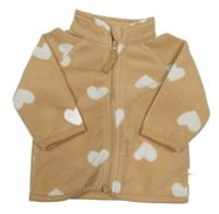 Hnědá fleecová propínací mikina Ergee