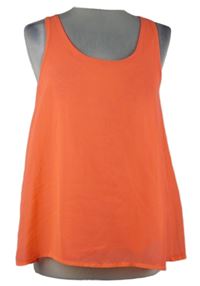 Dámský neonově růžový šifonový halenkový top s úpletovou podšívkou Pimkie