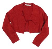 Červené třpytivé bolerko se zavazováním George