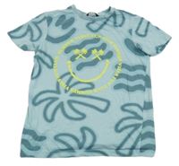 Světlemodré vzorované tričko se smajlíkem George