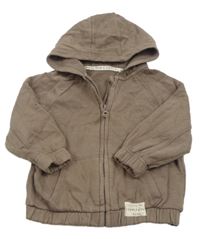 Béžová propínací mikina s kapucí George 