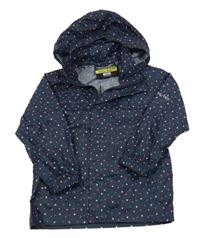 Tmavomodrá puntíkatá funkční šusťáková bunda s kapucí Trespass