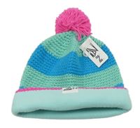 Nové - Modro-zelená pruhovaná čepice s bambulí 