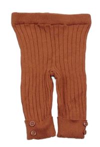 Starorůžové žebrované pletené tepláky LA REDOUTE