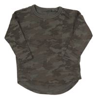 Šedo-hnědé army triko Next