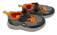 Šedo-oranžové koženkovo/textilní boty Elefanten vel. 22