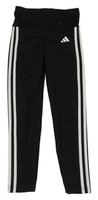 Černé sportovní tepláky s pruhy Adidas