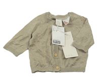 Nové - Béžovošedý propínací svetr H&M