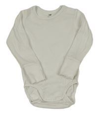 Bílé žebrované body H&M