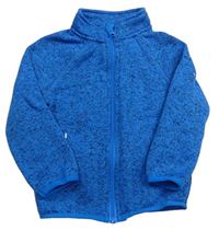 Modro-šedá melírovaná pletená bunda Pocopiano