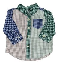 Bílo-zeleno-modrá kostkovaná košile zn. GAP