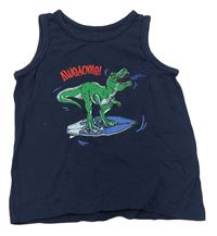 Tmavomodré tílko s dinosaurem Primark