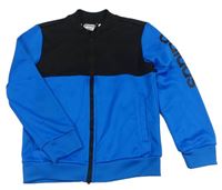 Modro-černá propínací sprotovní mikina s logem Adidas