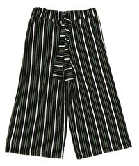 Černé culottes kalhoty s proužky zn. M&Co.