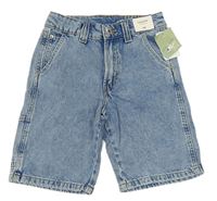 Modré riflové loose fit kraťasy H&M