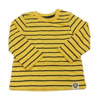Žluto-tmavomodré pruhované triko Mothercare