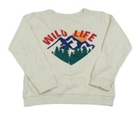 Smetanová mikina s horami Topolino