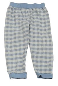 Modro-šedo-bílé kostkované lehké tepláky Mayoral