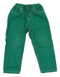 Zelené relaxed rifle H&M