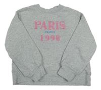 Šedá melírovaná mikina s nápisem H&M