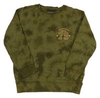 Khaki batikovaná mikina s nápisem Manguun