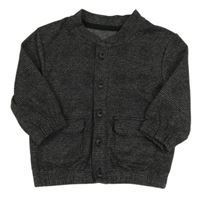 Černo-šedá kostkovaná propínací mikina F&F