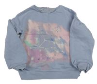 Světlemodrá mikina s jednorožcem M&S