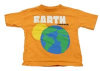 Oranžové tričko s planetami Next