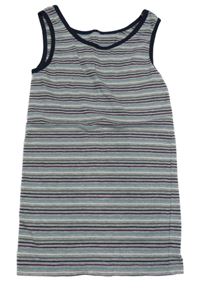 Šedé tílko s barevnými proužky 