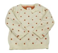 Smetanový svetr s puntíky C&A