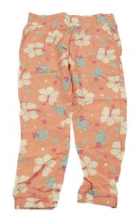 Korálové turecké kalhoty s květy L&D