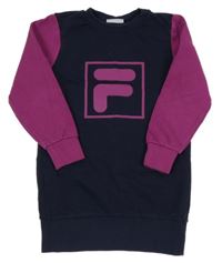 Tmavomodro-purpurová tepláková tunika s logem Fila 