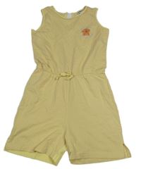 Žlutý letní overal s kytičkou L&D