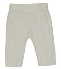 Bílé žebrované tepláky George