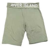Khakišedé legínové kraťasy s logem RIVER ISLAND