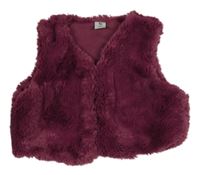 Vínové kožešinové podšité bolérko Tu