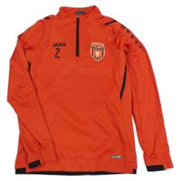 Červeno-černá thermo fotbalová mikina se znakem a číslem JAKO